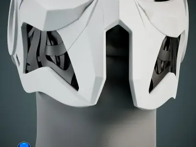 Sci-fi Cyberpunk Cosplay Mask 3D print model