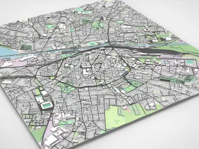 Cityscape Valenciennes France 3D model