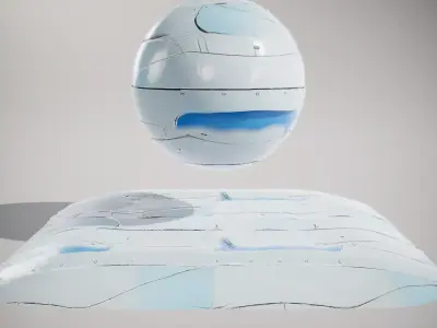 HQ PBR Textures Set Futuristic White Gloss Texture