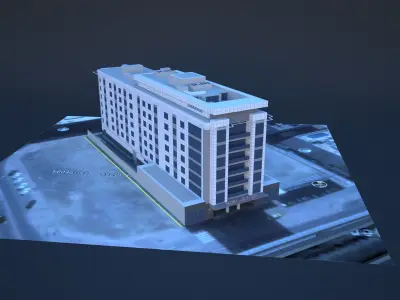 DUBAI FLORA ALBARSHA HOTEL Low-poly 3D model