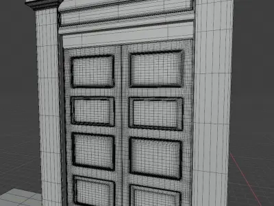 Wooden Polished Door Free 3D model
