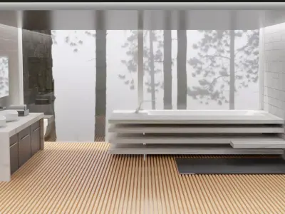Modern bathroom Free 3D model buy