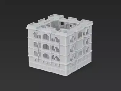 Empty Hollow Structure Building Set 3D print model