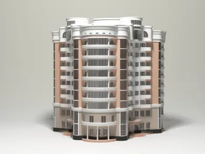 10 Storey Apartment Building 3D model 3D model