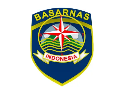 Basarnas 3D Logo Compass Low-poly 3D model
