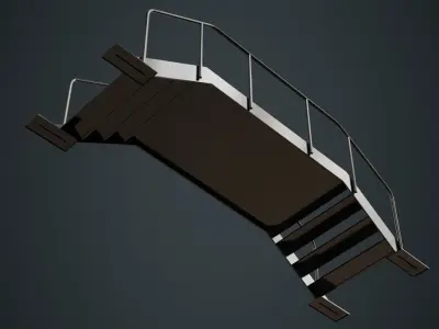 Stair 2A Low-poly 3D model