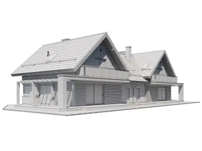 Cottage V8 3D model