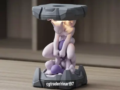 Mewtwo in the Clone Lab 3D print model