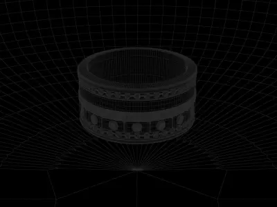 RING---Inlaid forms Low-poly 3D model