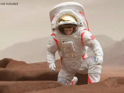  Spacesuit for China Moon Mission Fur Rigged 