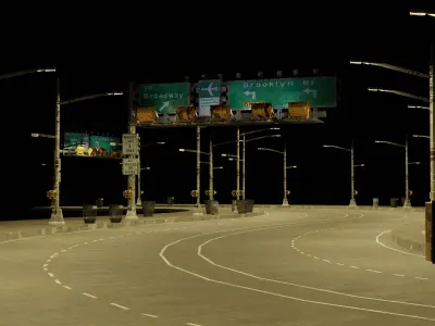 Geometry Nodes Road Generator 3D model