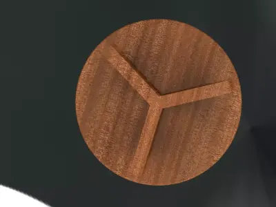 Modern Wooden Side Table 3D model