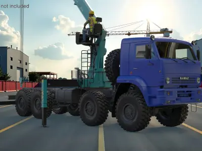  Hyundai Crane Equipment on Kamaz Truck with Operator 