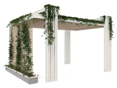 Pergola with ivy 3D model