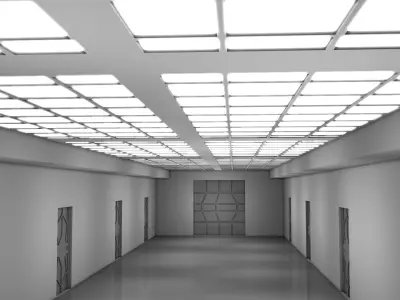 Sci Fi Corridor Interior 3D model get