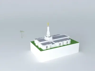 LDS Temple Mormon Temple Tampico Tamaulipas Mexico. Free 3D model