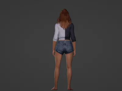 Realistic 3D Model of a Sweet 25 Year Old Woman 3D model