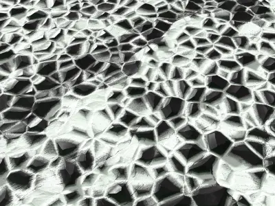 Snowy Obsidian Low-poly 3D model