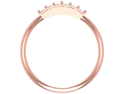 Solitaire Women Light Weight Band Ring 3D print model buy