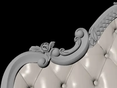 bed headboard 3D model