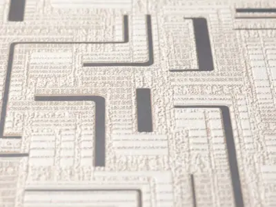 Embossed Geo Maze Wallpaper Texture