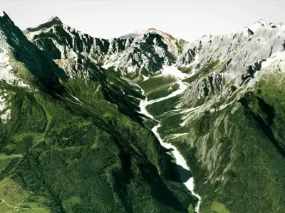 Mountain landscape Watzmann Germany 3D model