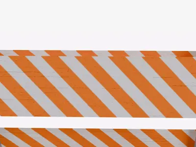 Road Barrier 02 Low-poly 3D model