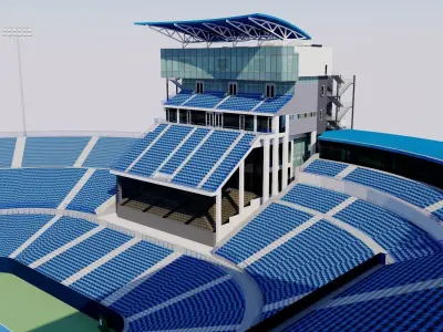 Lindner Family Tennis Center - Cincinnati Low-poly 3D model