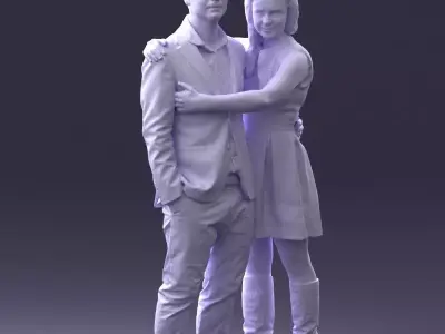000346 Couple in Casual Outfit 3D model