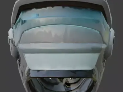 Cyber-Scout Interceptor Helmet 3D Model Low-poly 3D model