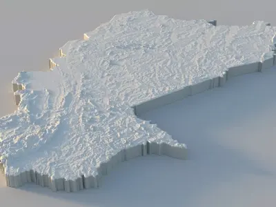 Burkina Faso Country Terrain 3D model