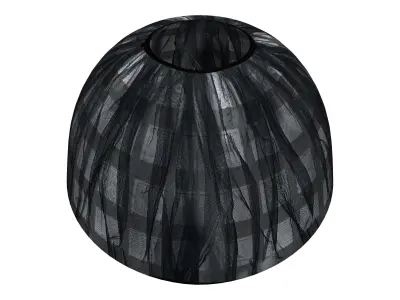 Wide Bottom Mini Puffy Skirt Low-poly 3D model