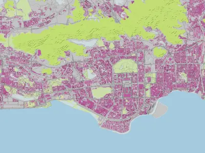 Shenzhen City urban planning maquett  building  3D Topography  3D model