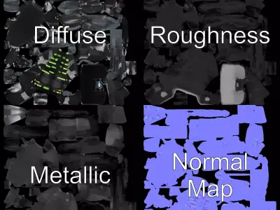 Cyber Scorpion Neon model pack Low-poly 3D model