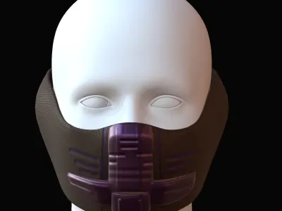 Gas mask helmet 3d model scifi Low-poly  Low-poly 3D model 276