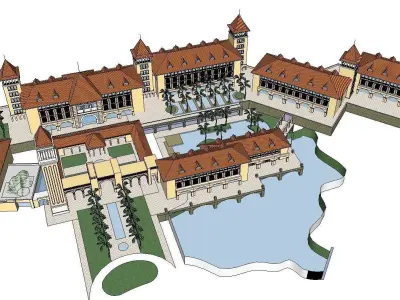 vacation spot-Resort-Fashion Leisure Hotel-0236 3D model