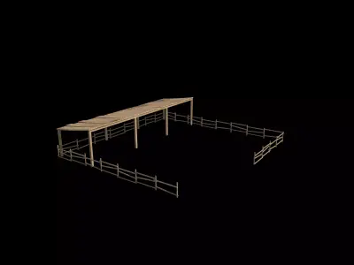 animal pen or shelter 3D model