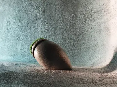 Pot in a cave Free 3D model