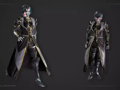 Faya - CyberGirl Low-poly 3D model