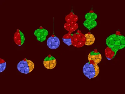 V5 Christmas Lighting Low-poly 3D model