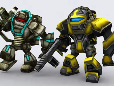 3DRT - Warbots Infernos Low-poly 3D model