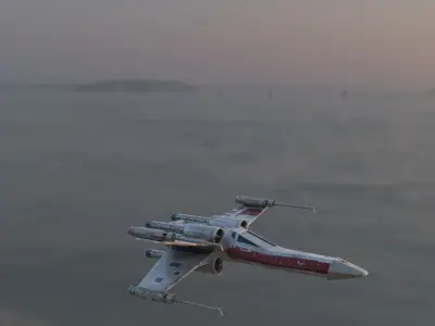 x-wing low poly model Star Wars Low-poly 3D model