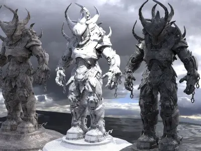 Minotaur sci fi design 3D model