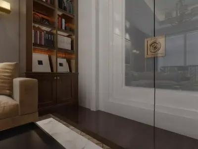 Living Room Design in Empire Style 3D model