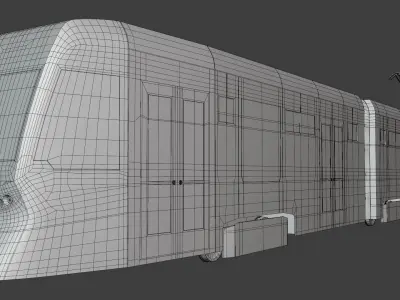 Stadler tram exterior 3D model