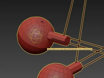 Striking Stilnovo Four Large Globes 3D model