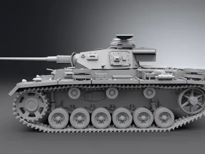 Panzer 3 Scale Model 3D print model