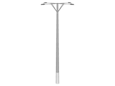 Concrete Lamp Post - Light Pole - Light Post - Street Light 11 3D model