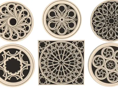 Big Gothic Window collection 3D model