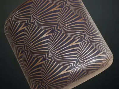 Two Wallpaper ArtDeco PBR Seamless Texture